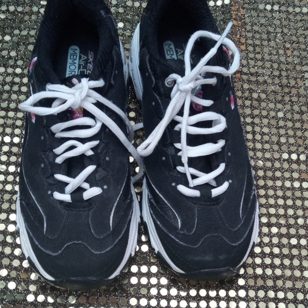 Skechers Women's Black and White Sneakers